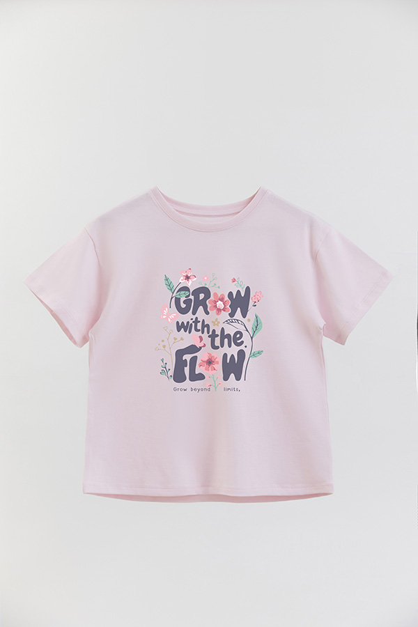 REMERA GIRL OVER GROW WITH THE FLOW