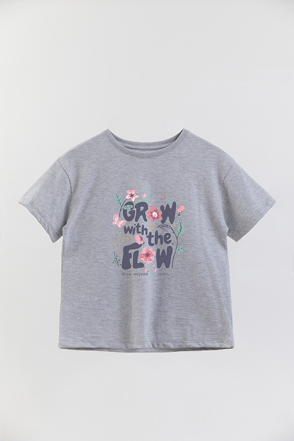 REMERA GIRL OVER GROW WITH THE FLOW