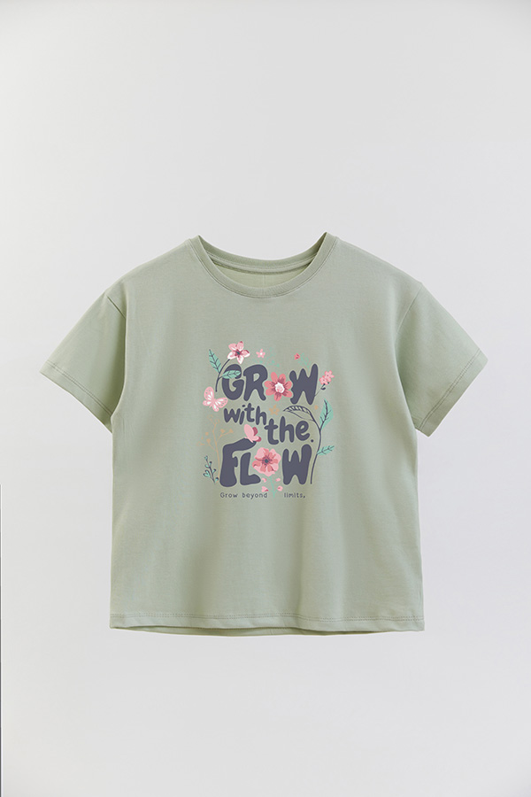 REMERA GIRL OVER GROW WITH THE FLOW