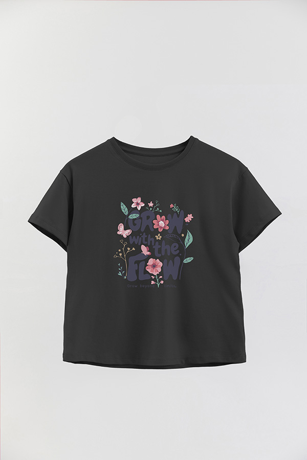 REMERA GIRL OVER GROW WITH THE FLOW