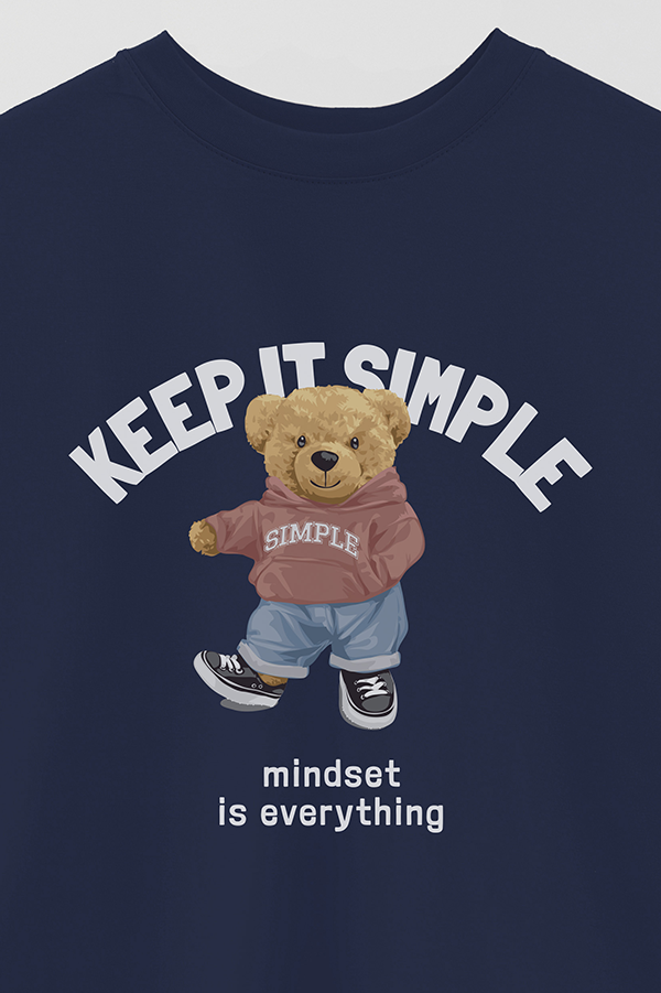 REMERA OVER ESTAMPADA UNISEX TEDDY SIMPLE