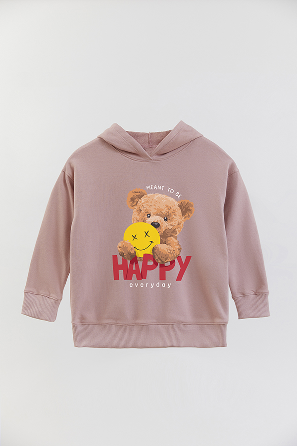 HOODIE RUSTICO KID TEDDY MEANT TO BE HAPPY