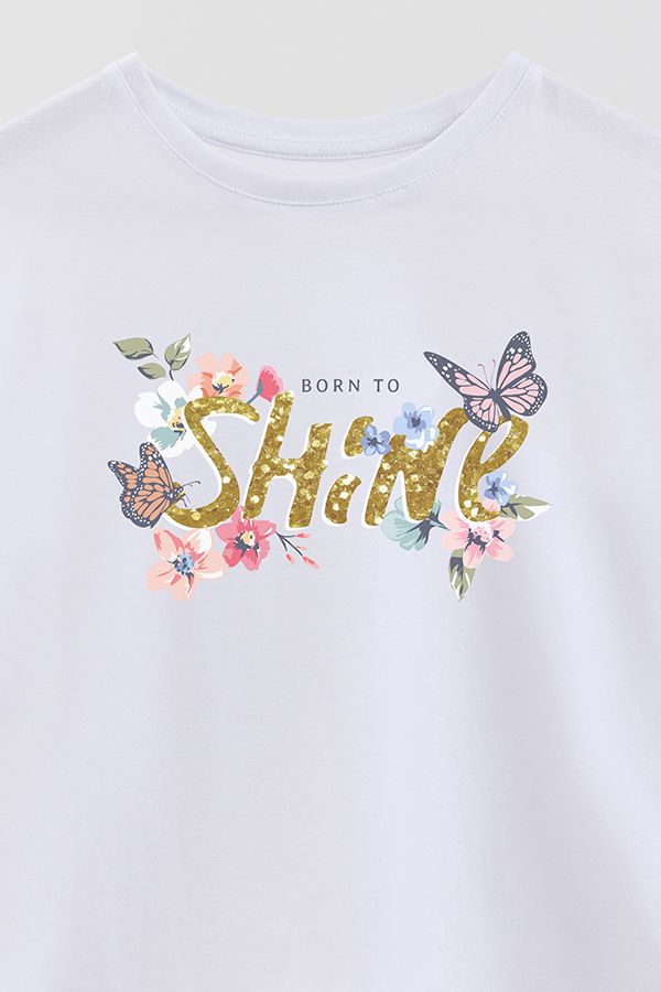 REMERA GIRL OVER BORN TO SHINE
