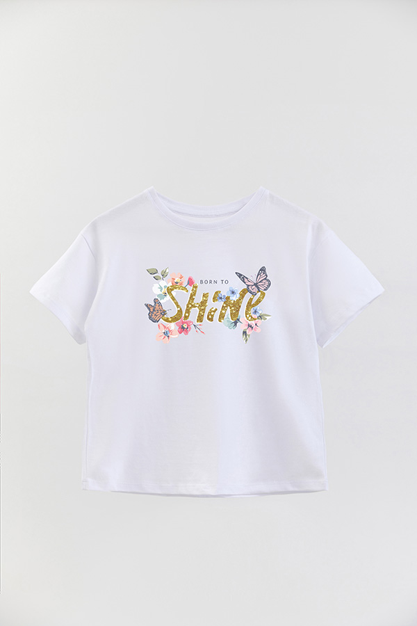 REMERA GIRL OVER BORN TO SHINE