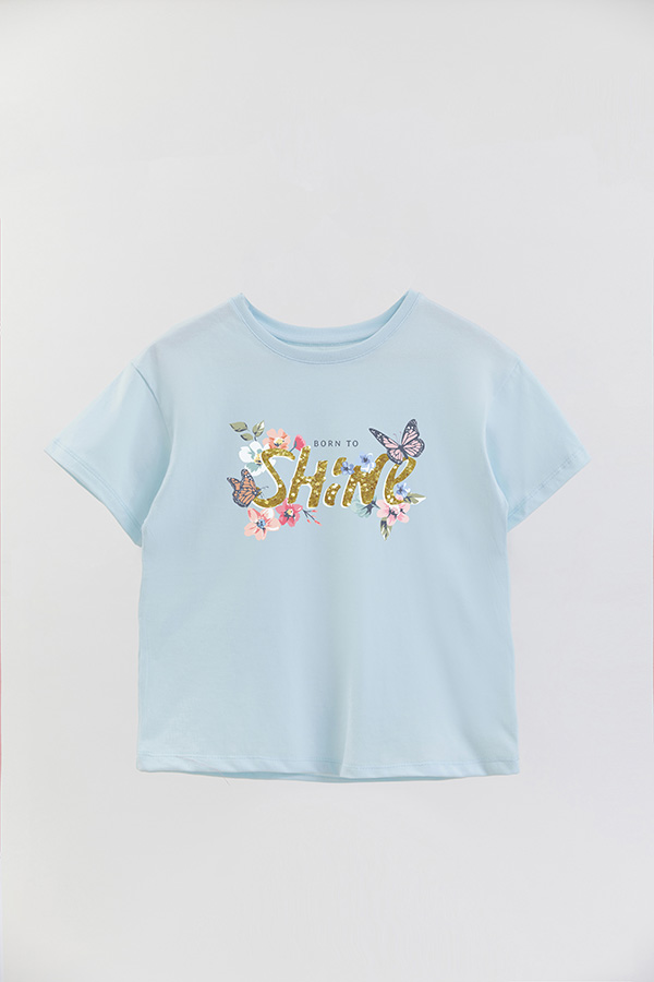 REMERA GIRL OVER BORN TO SHINE