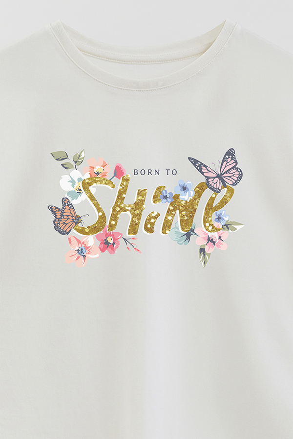 REMERA GIRL OVER BORN TO SHINE