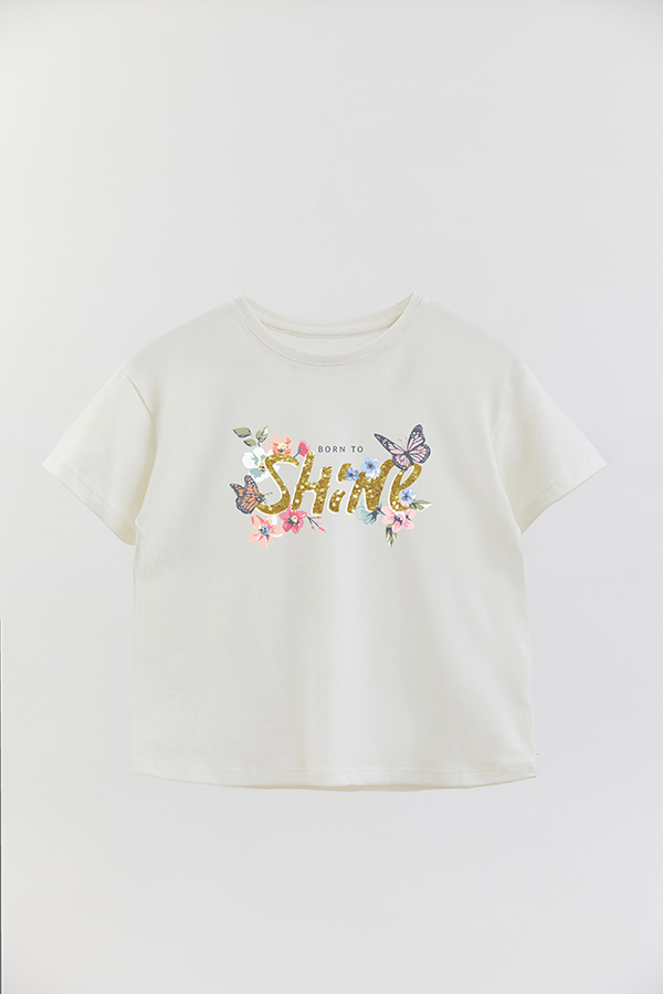REMERA GIRL OVER BORN TO SHINE