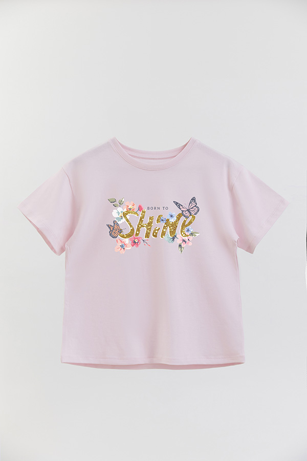 REMERA GIRL OVER BORN TO SHINE