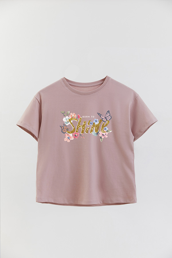 REMERA GIRL OVER BORN TO SHINE