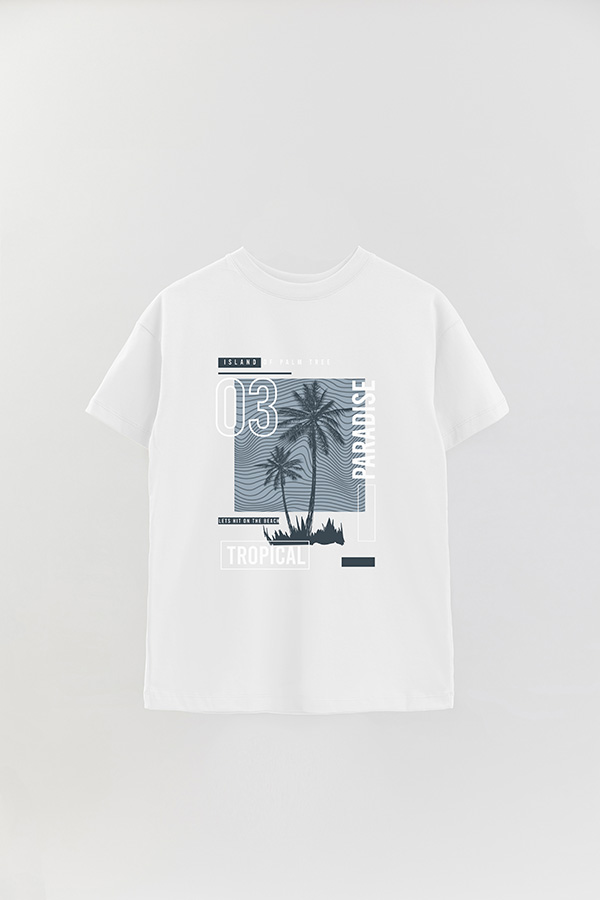 REMERA OVER ESTAMPADA ISLAND