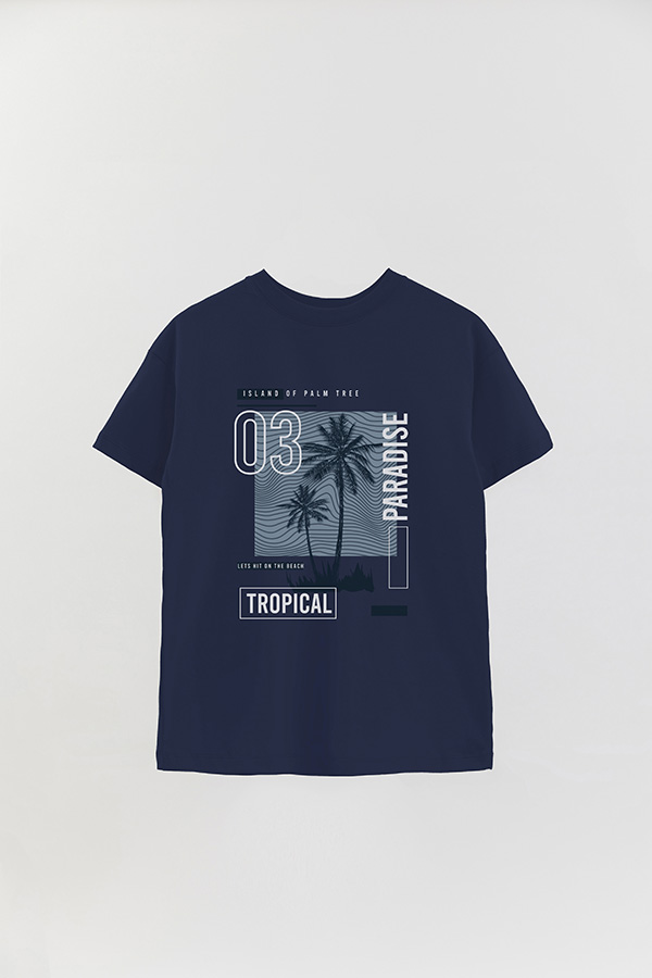 REMERA OVER ESTAMPADA ISLAND