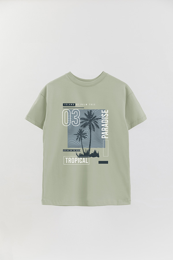 REMERA OVER ESTAMPADA ISLAND
