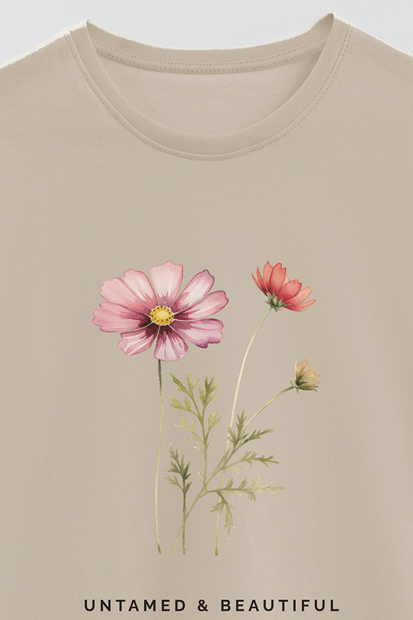 REMERA BASICA ESTAMPADA UNTAMED BEAUTIFUL
