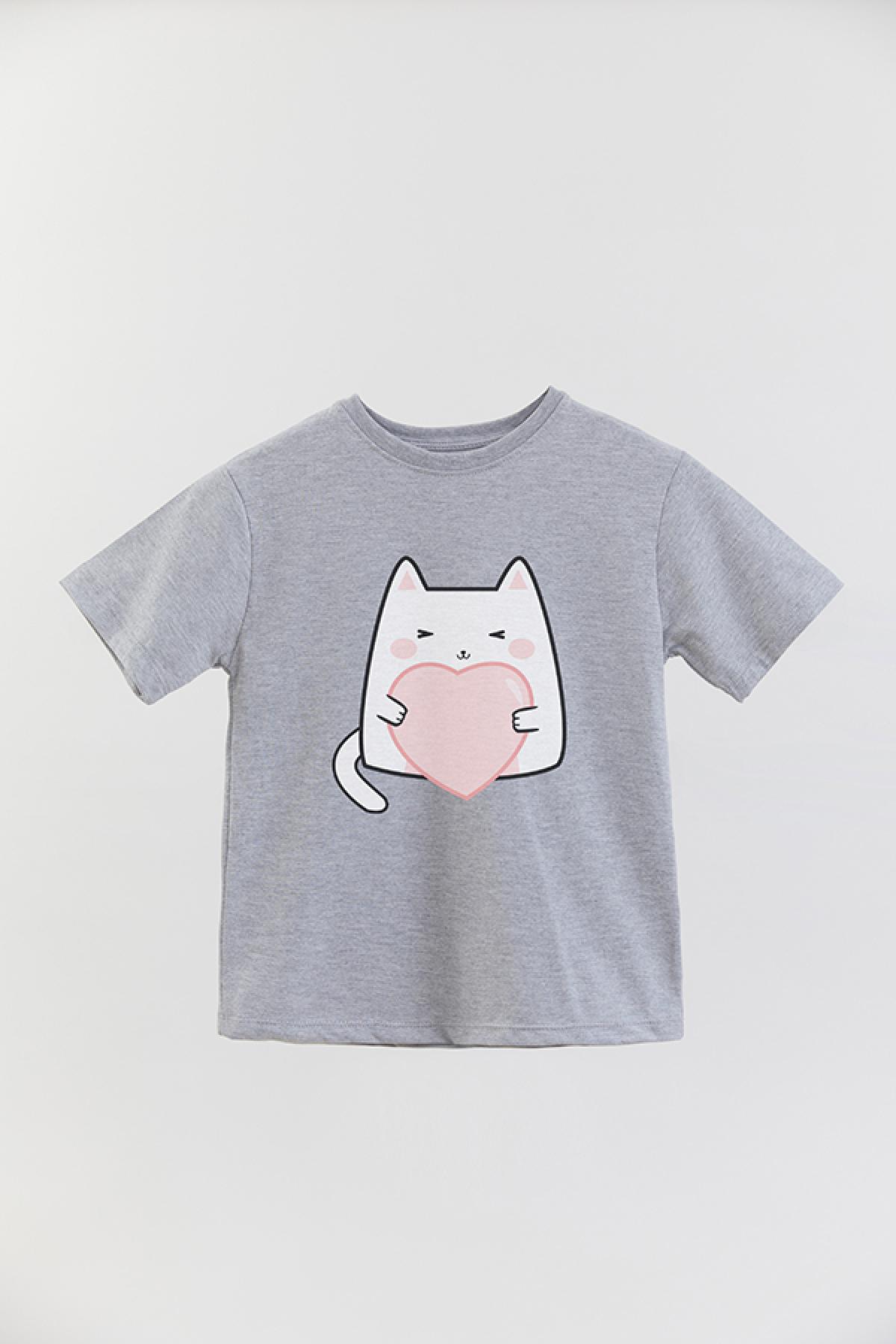 REMERA BASIC GIRL CAT BALLOON