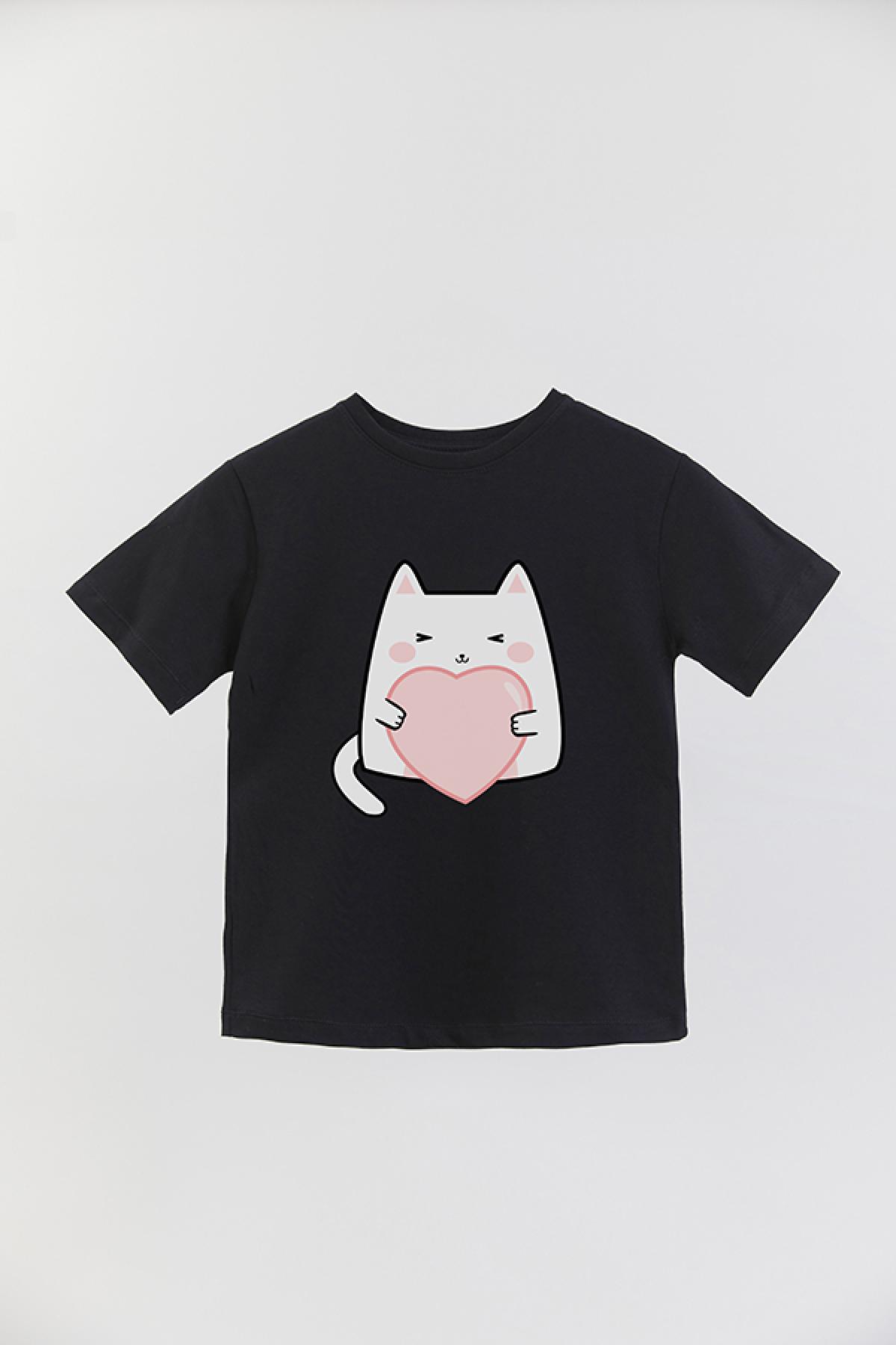 REMERA BASIC GIRL CAT BALLOON
