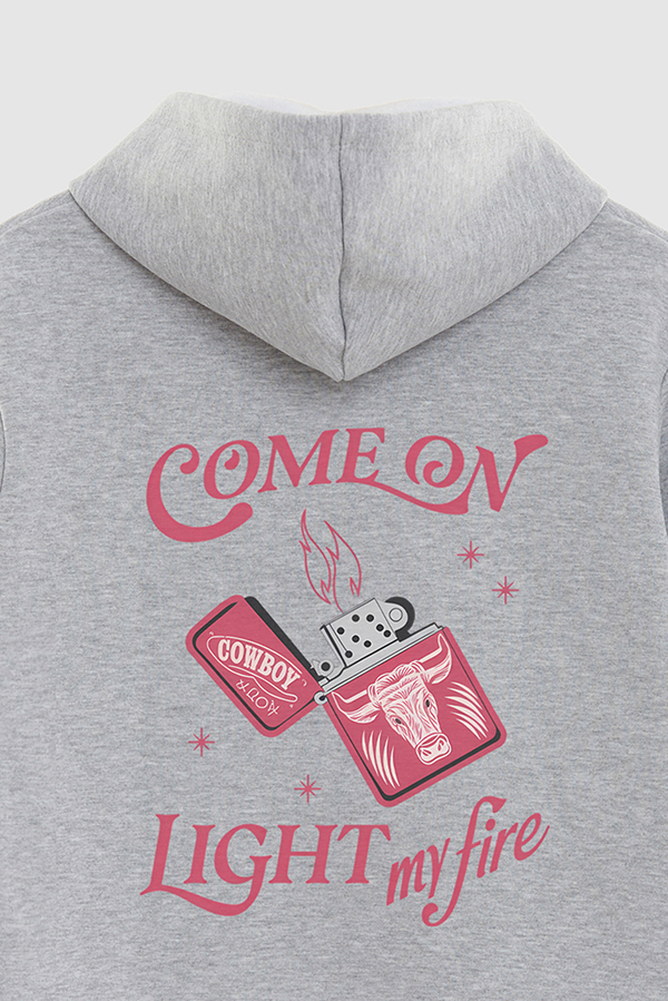 HOODIE ESTAMPADO WESTERN PINK MY FIRE