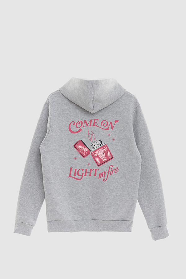 HOODIE ESTAMPADO WESTERN PINK MY FIRE