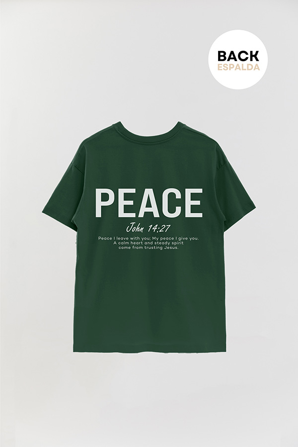 REMERA OVER ESTAMPADA UNISEX ESPALDA PEACE