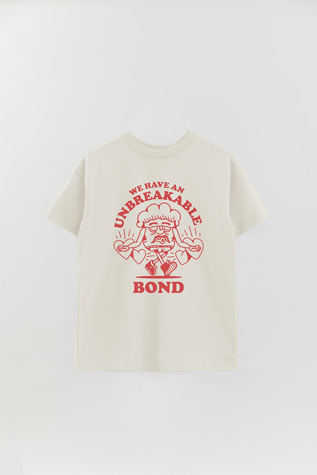 REMERA OVER ESTAMPADA WE HAVE AN UNBREAKABLE BOND