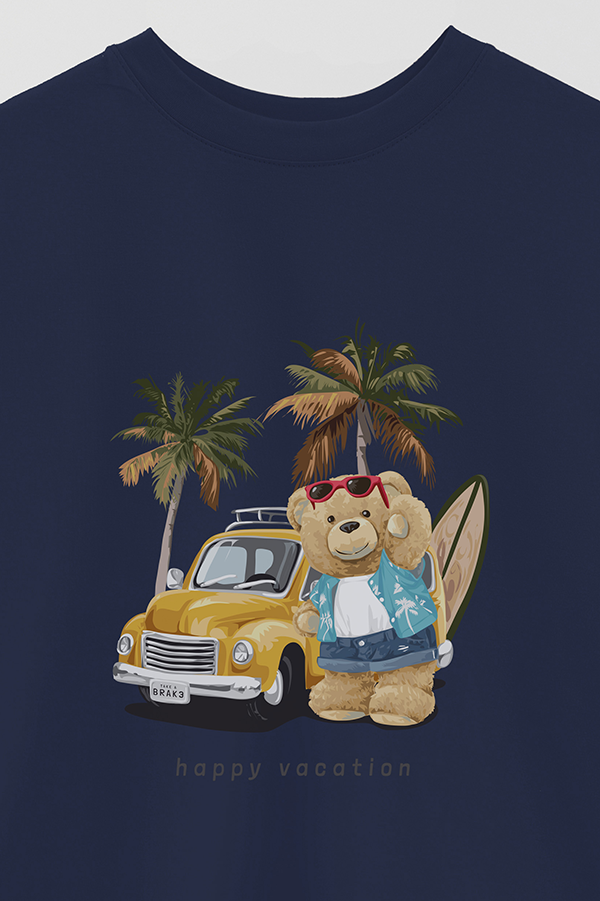REMERA OVER ESTAMPADA UNISEX TEDDY BYE