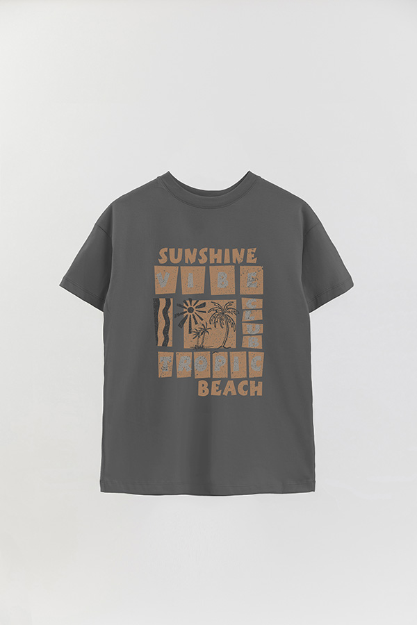 REMERA OVER ESTAMPADA TROPIC BEACH
