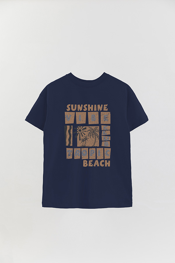 REMERA OVER ESTAMPADA TROPIC BEACH