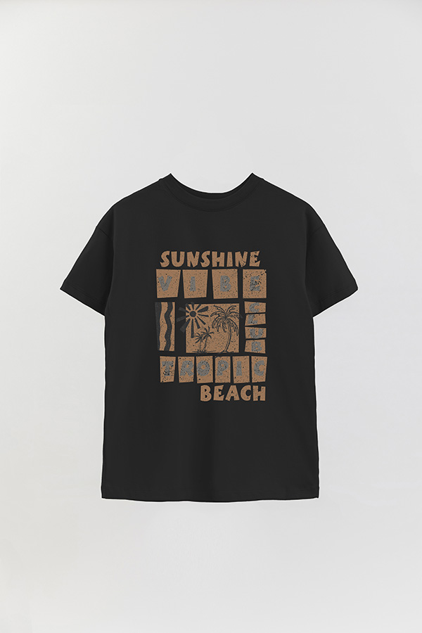 REMERA OVER ESTAMPADA TROPIC BEACH