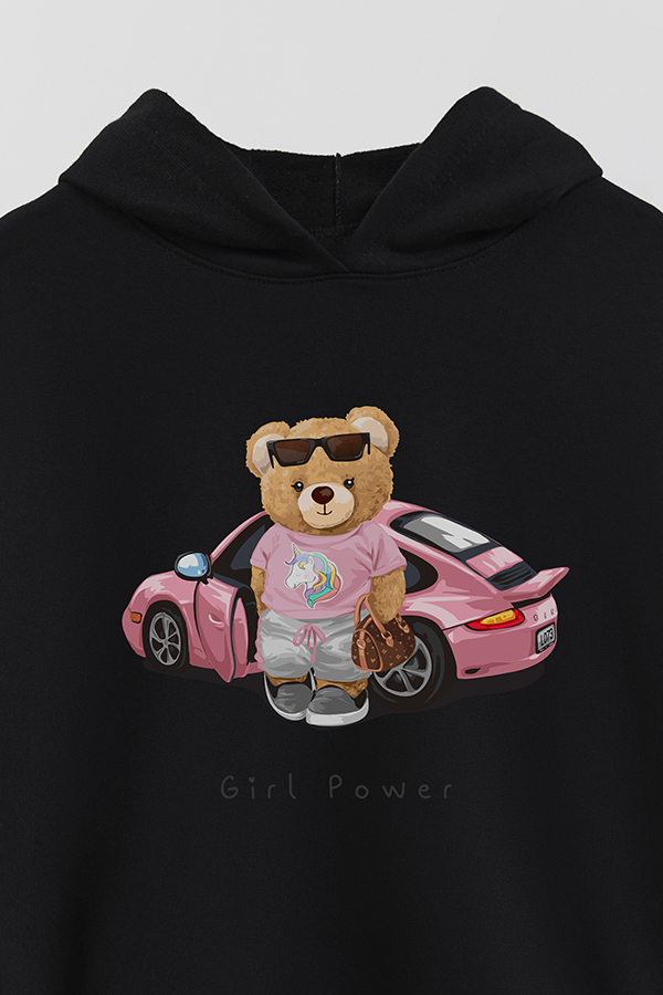 HOODIE RUSTICO KID TEDDY GIRL POWER