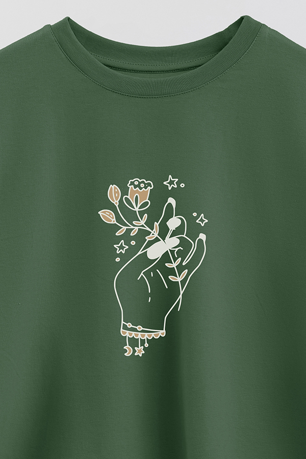 REMERA CROP ESTAMPADA HAND 4