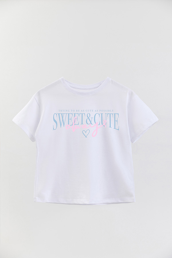 REMERA GIRL OVER SWEET AND CUTE