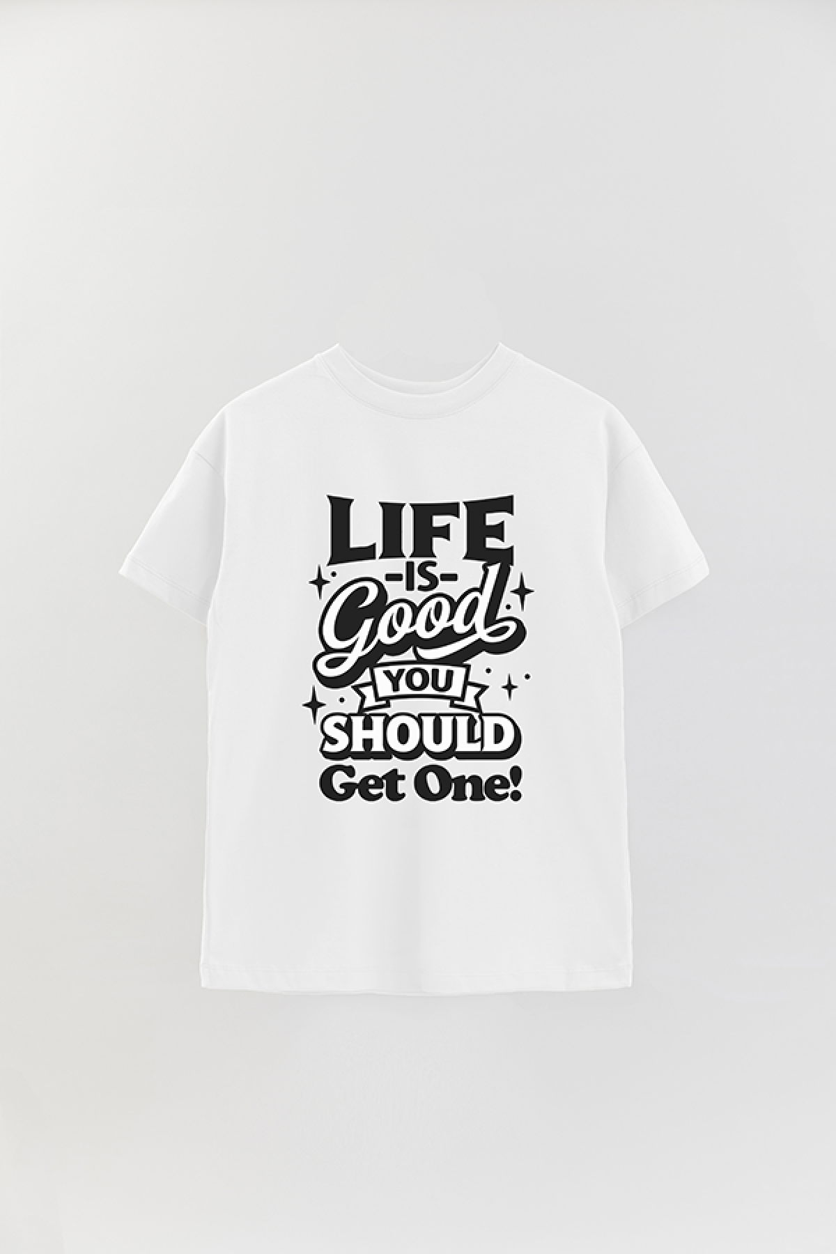 REMERA OVER ESTAMPADA LV5 LIFE IS GOOD