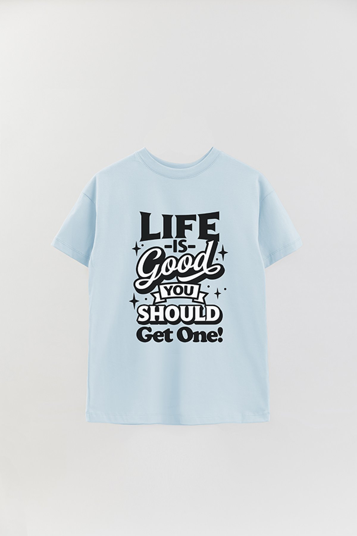 REMERA OVER ESTAMPADA LV5 LIFE IS GOOD