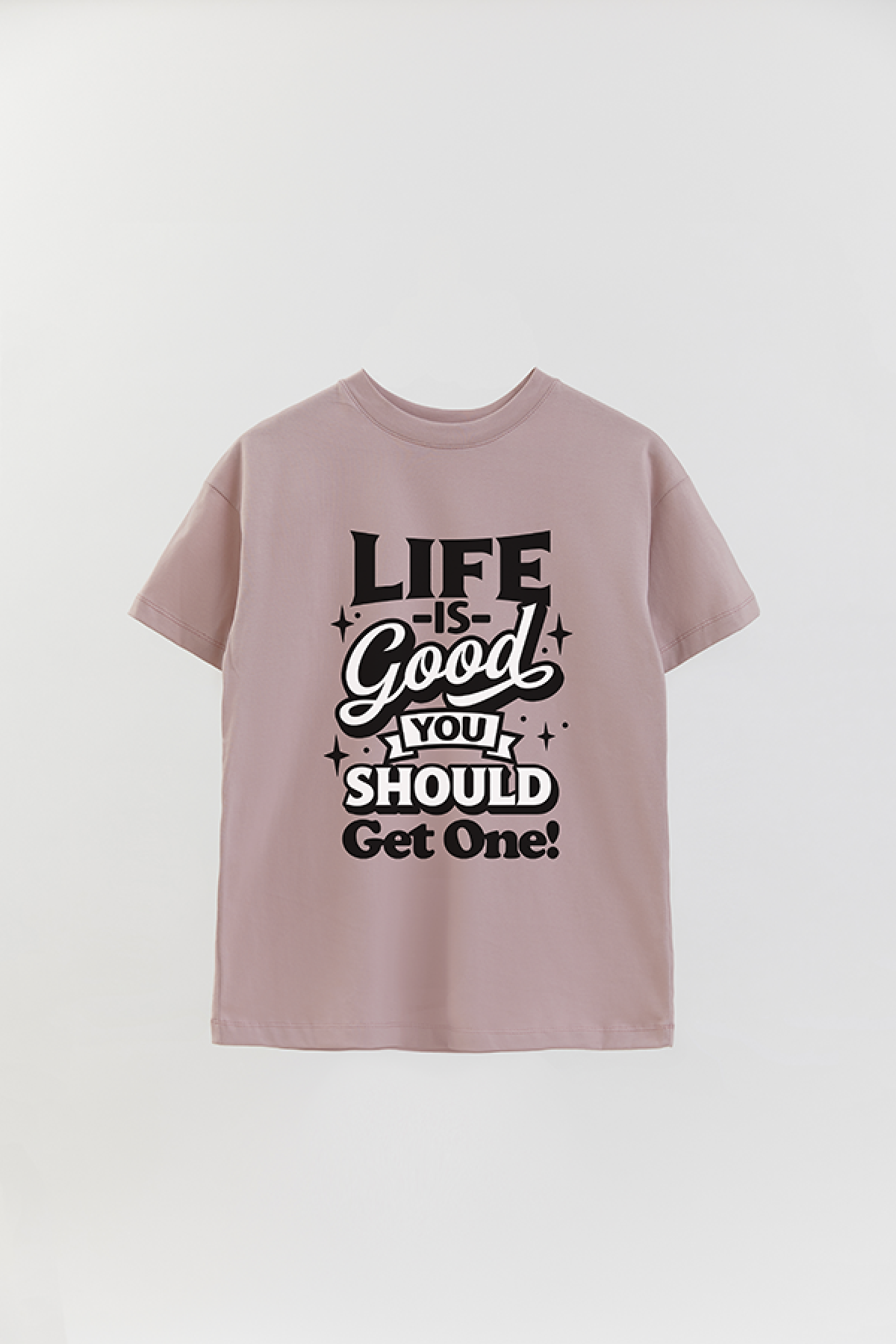 REMERA OVER ESTAMPADA LV5 LIFE IS GOOD
