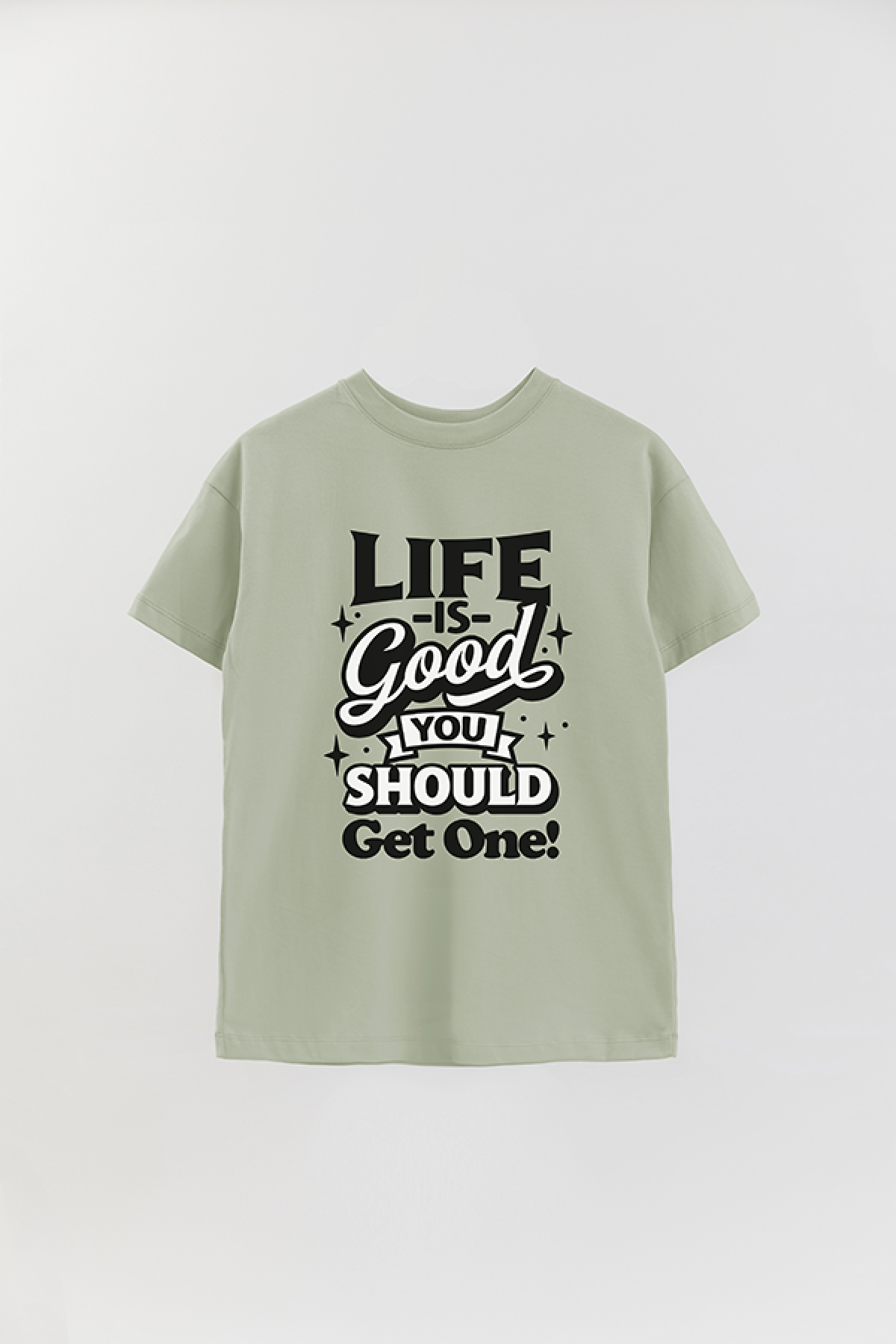 REMERA OVER ESTAMPADA LV5 LIFE IS GOOD