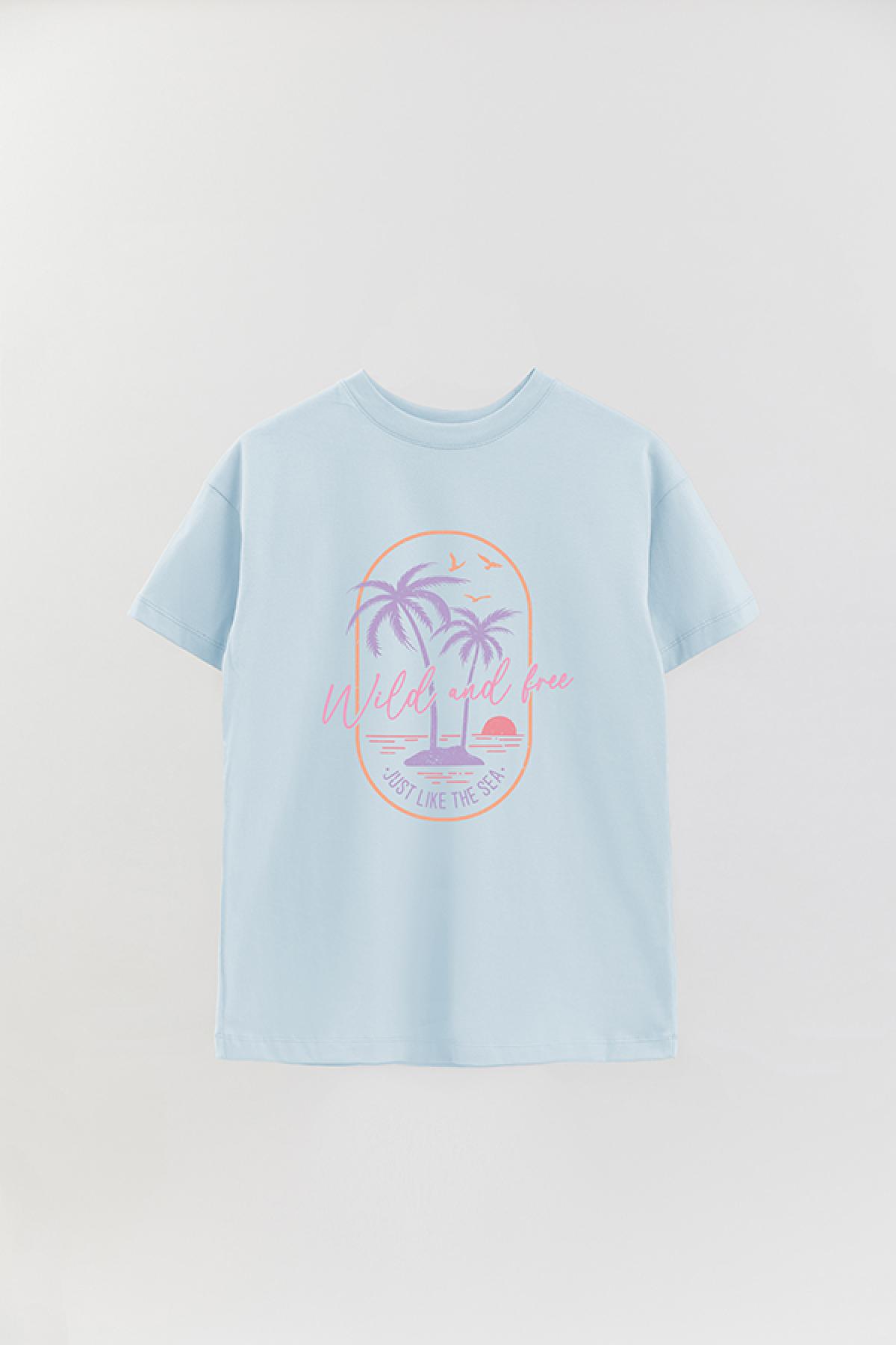 REMERA OVER ESTAMPADA SM2 WILD AND FREE