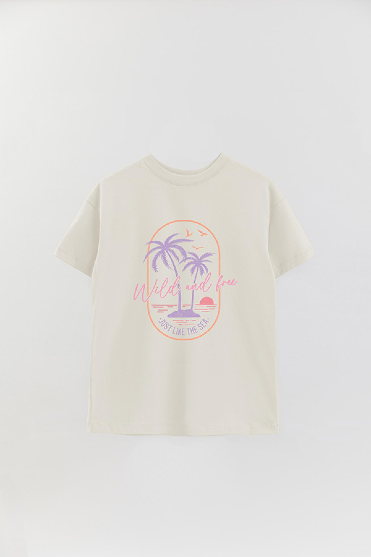 REMERA OVER ESTAMPADA SM2 WILD AND FREE