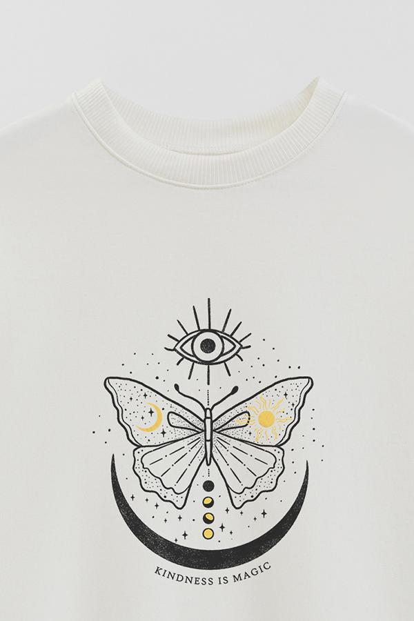 BUZO CREWNECK ESTAMPADO MST KINDNESS IS MAGIC