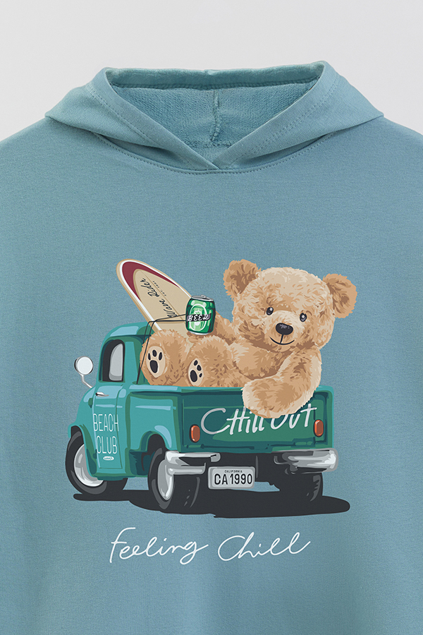 HOODIE RUSTICO KID TEDDY FEELING CHILL