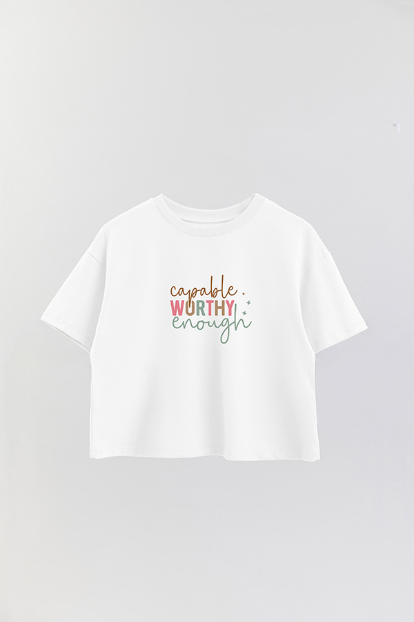 REMERA CROP ESTAMPADA CLR CAPABLE WORTHY