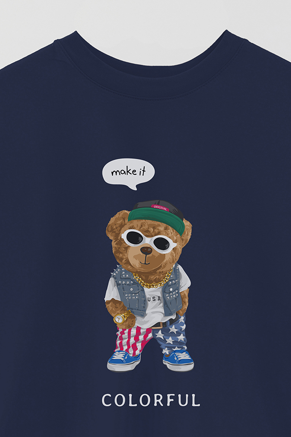 REMERA OVER ESTAMPADA UNISEX TEDDY USA