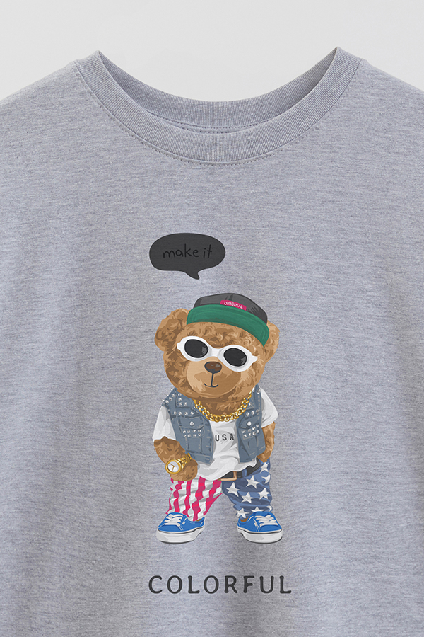 REMERA OVER ESTAMPADA UNISEX TEDDY USA