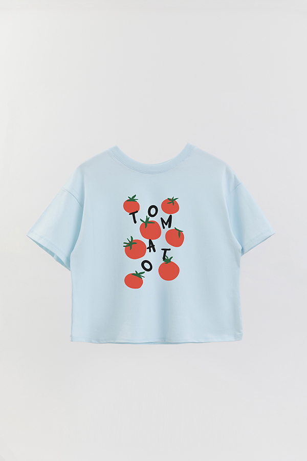 REMERA CROP ESTAMPADA ITALY TOMATO