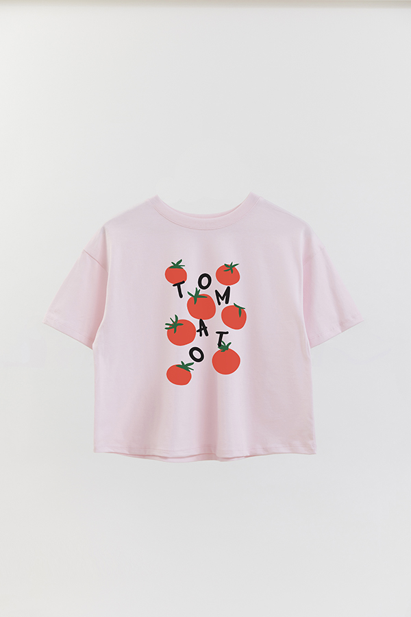 REMERA CROP ESTAMPADA ITALY TOMATO