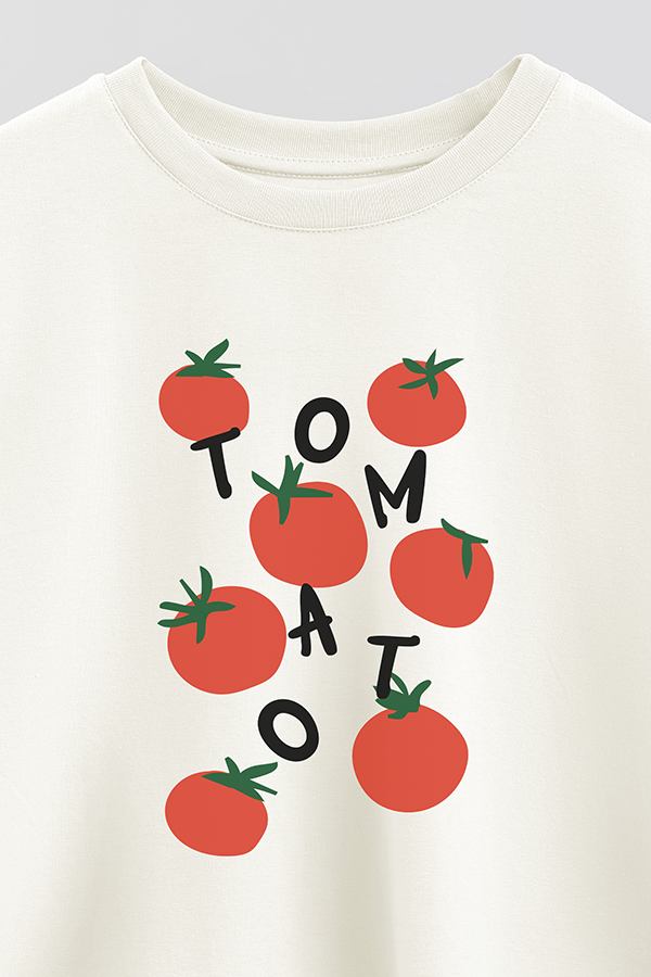 REMERA CROP ESTAMPADA ITALY TOMATO