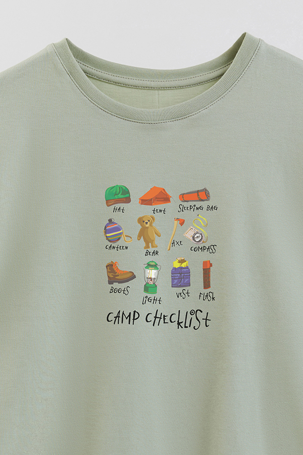 REMERA GB OVERSIZE BEAR CAMP CHECKLIST