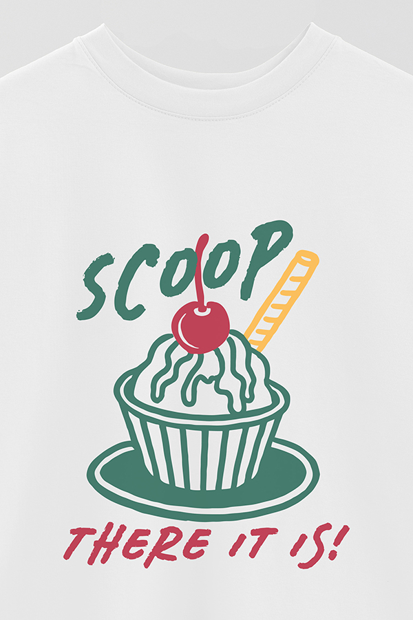 REMERA OVER ESTAMPADA SCOOP THERE IT IS