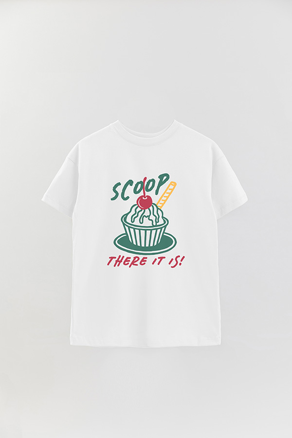 REMERA OVER ESTAMPADA SCOOP THERE IT IS