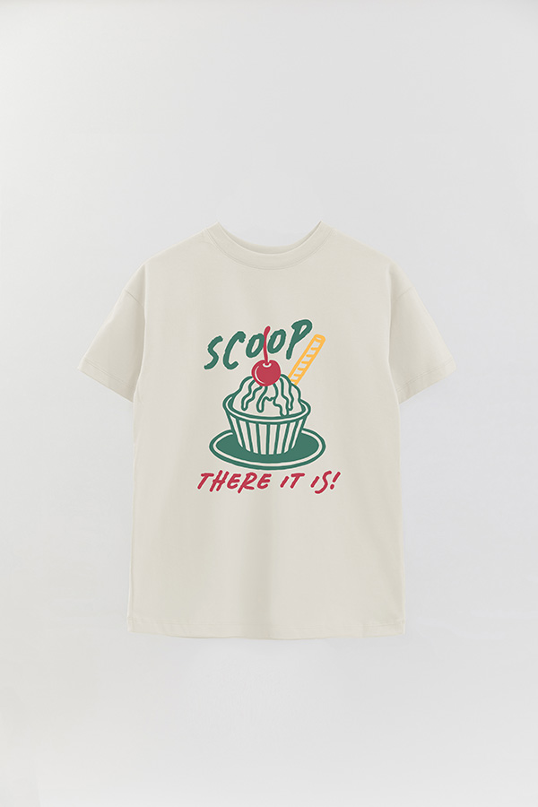 REMERA OVER ESTAMPADA SCOOP THERE IT IS