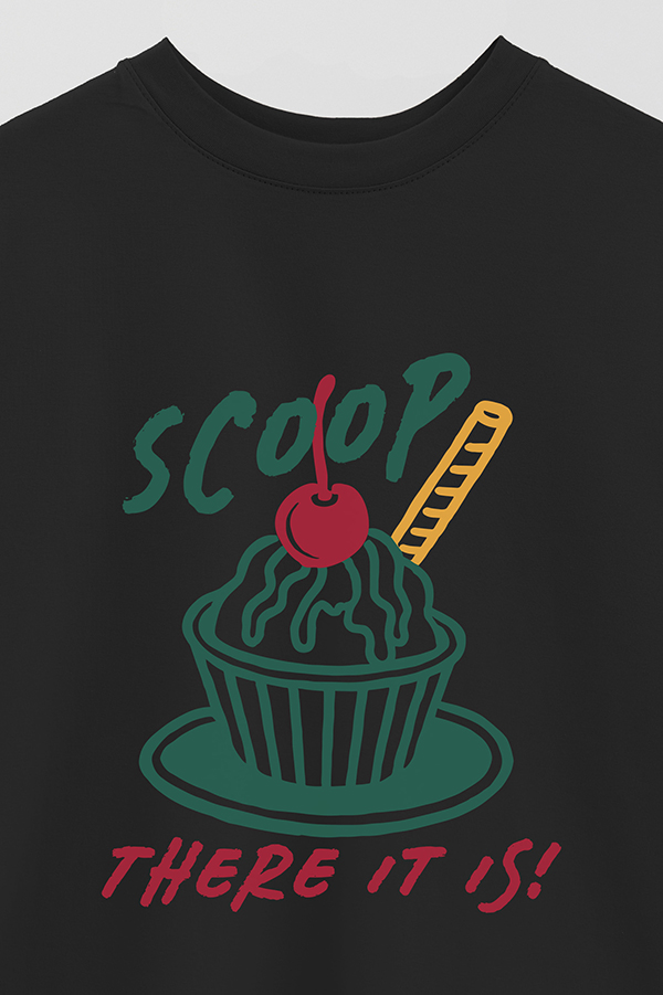 REMERA OVER ESTAMPADA SCOOP THERE IT IS