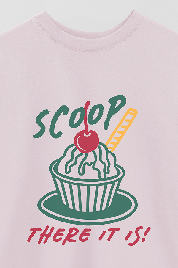 REMERA OVER ESTAMPADA SCOOP THERE IT IS